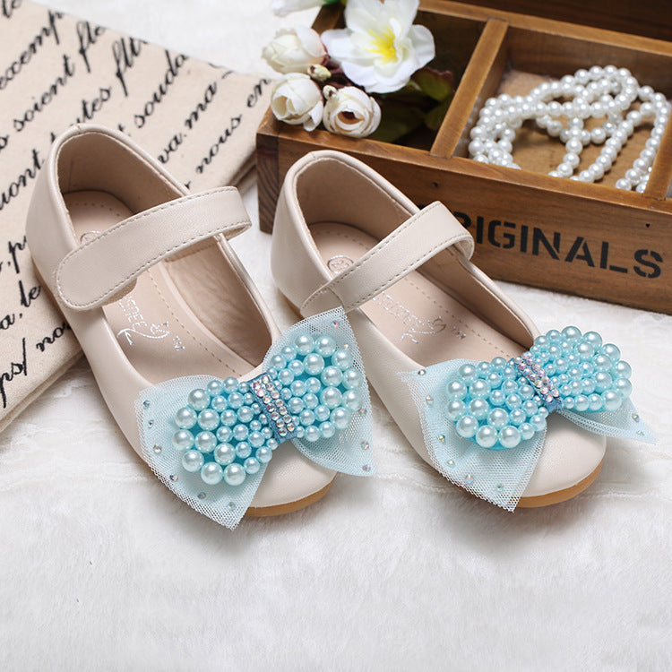 Girls Pearl Bow Dress Shoes – product view 2