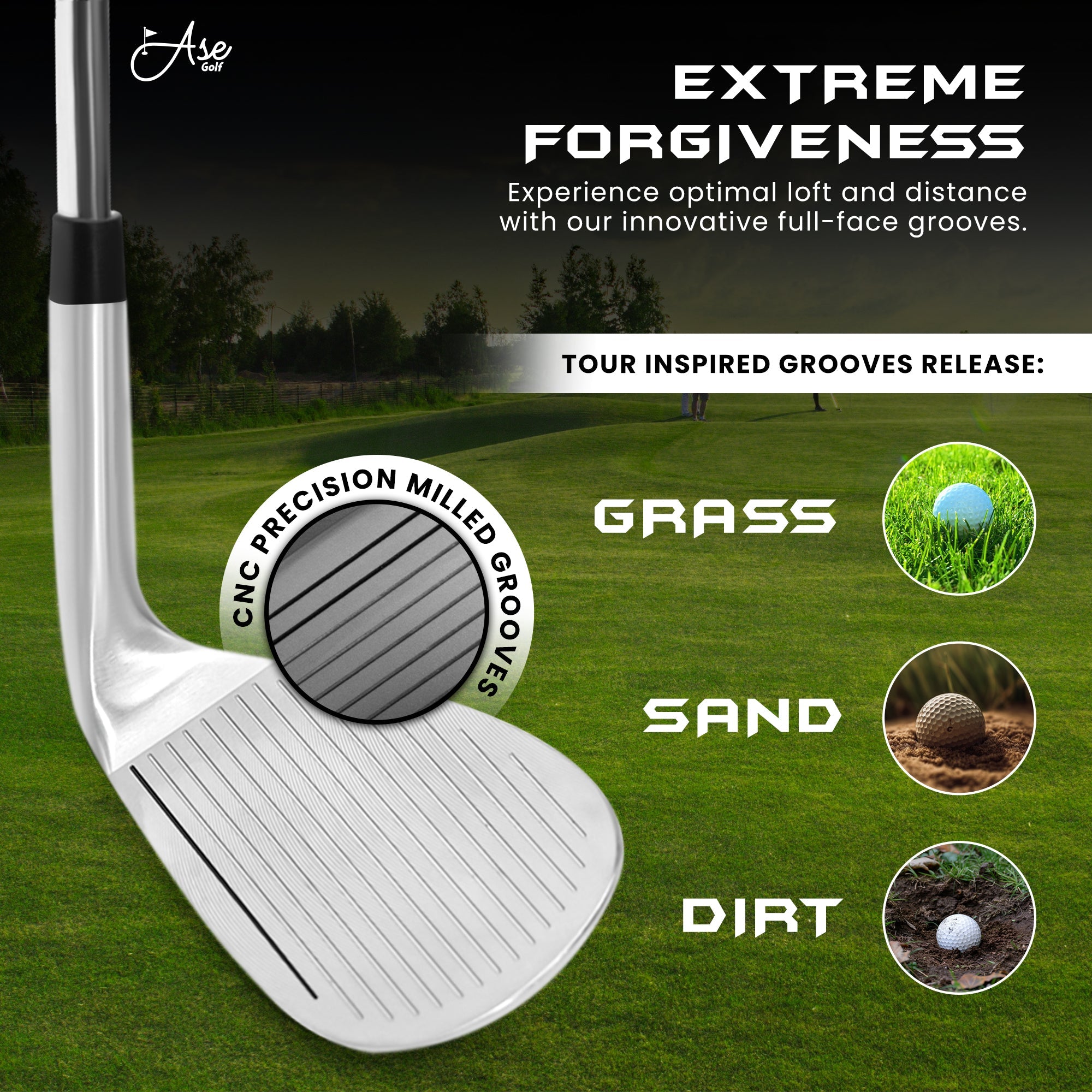 ASE Golf CM-1 Single Wedge – 50°–60°
