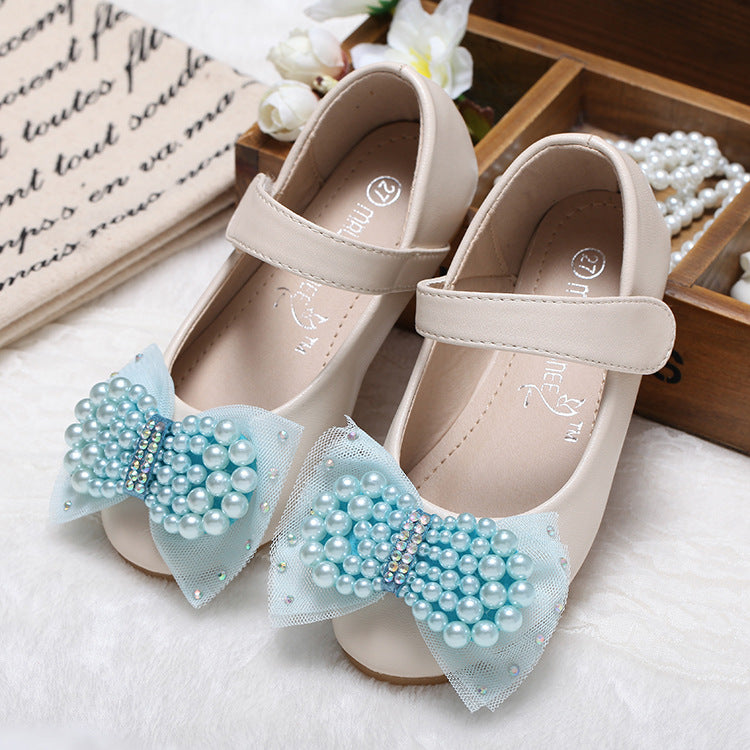 Girls Pearl Bow Dress Shoes – product view 8