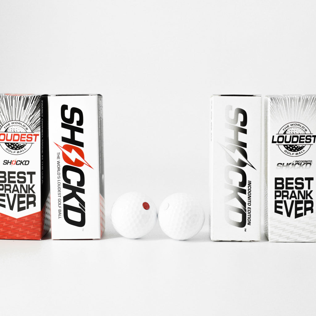 SHOCK'D Golf Balls – Mega Pack (4 Red + 4 White)
