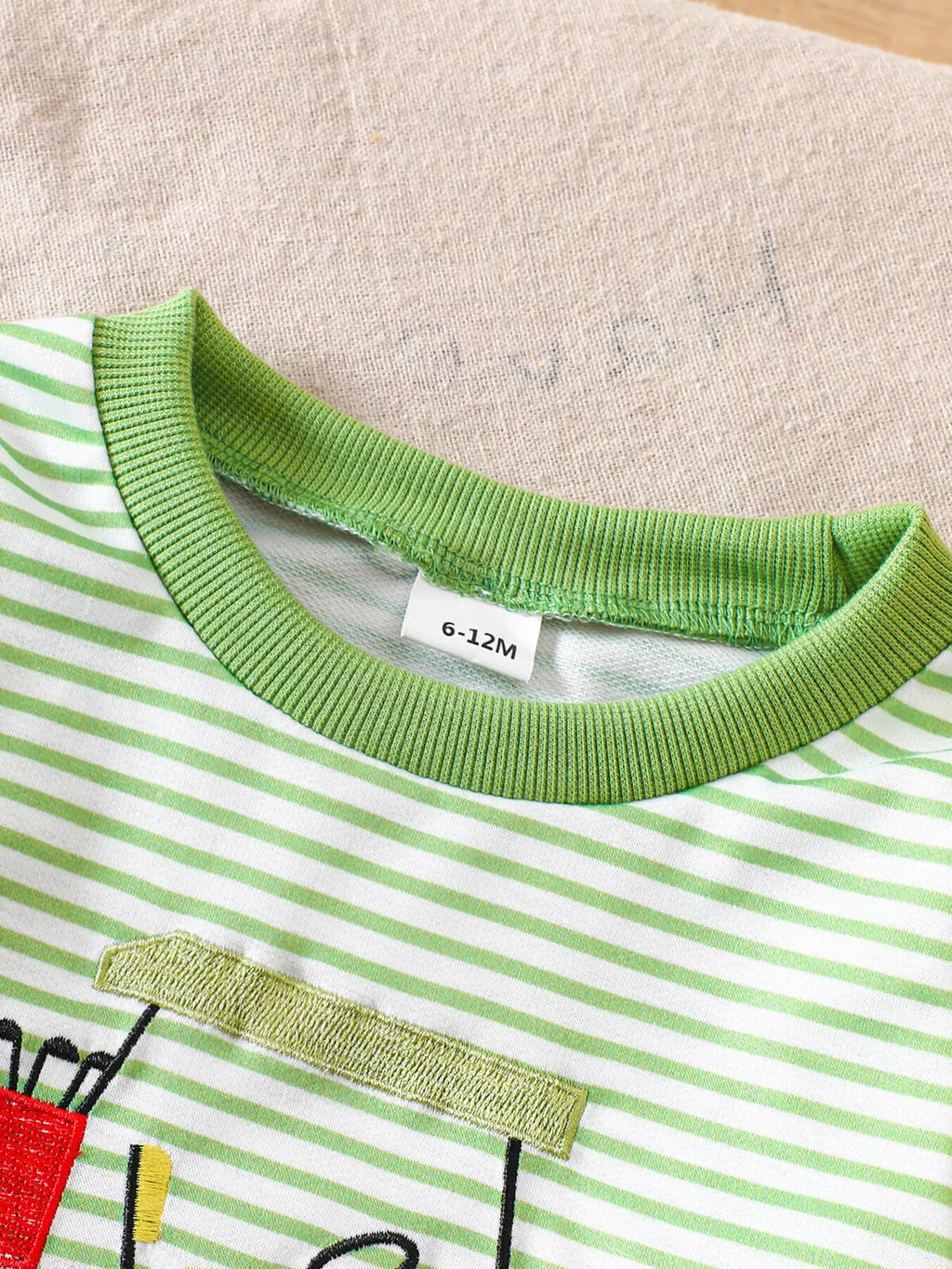 Kids Golf Cart Striped Top & Pants Set