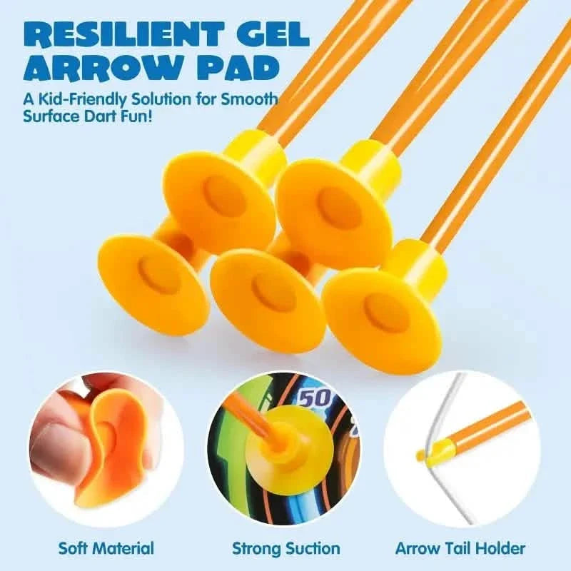 Kids LED Bow & Arrow Toy Set with Suction Cup Arrows