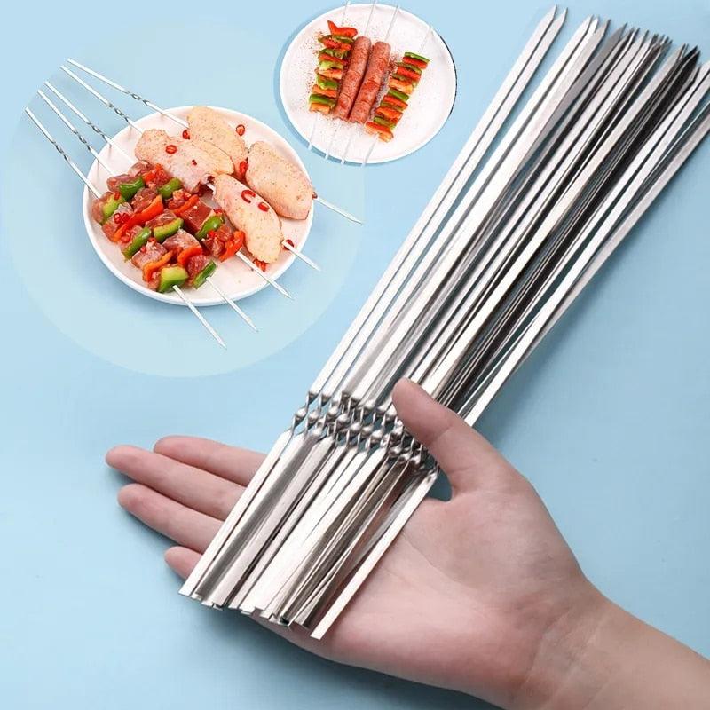 Reusable Stainless-Steel BBQ Skewers – product view 1