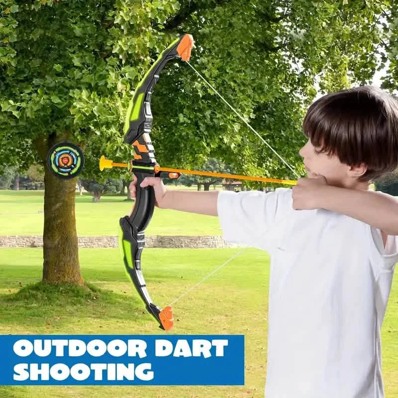 Kids LED Bow & Arrow Toy Set with Suction Cup Arrows