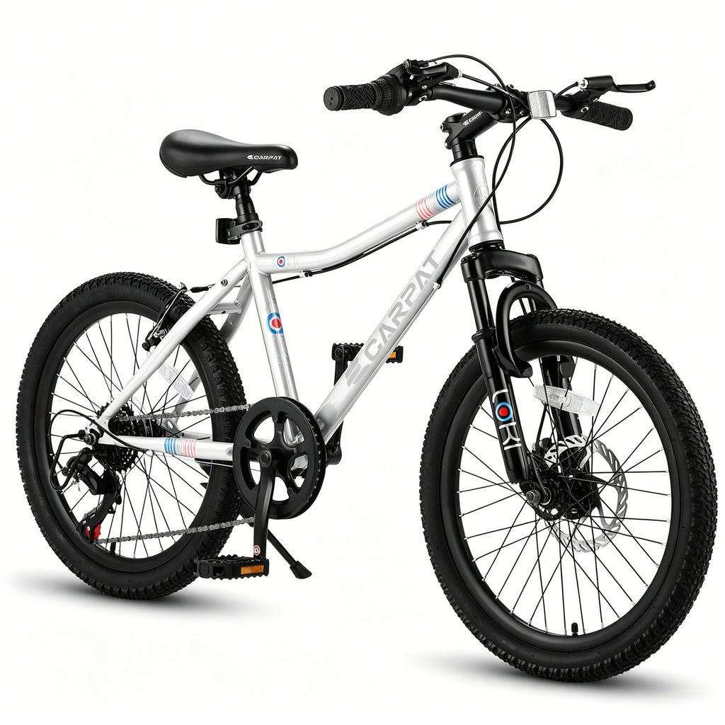 20-Inch Kids 7-Speed Mountain Bike with Front Suspension