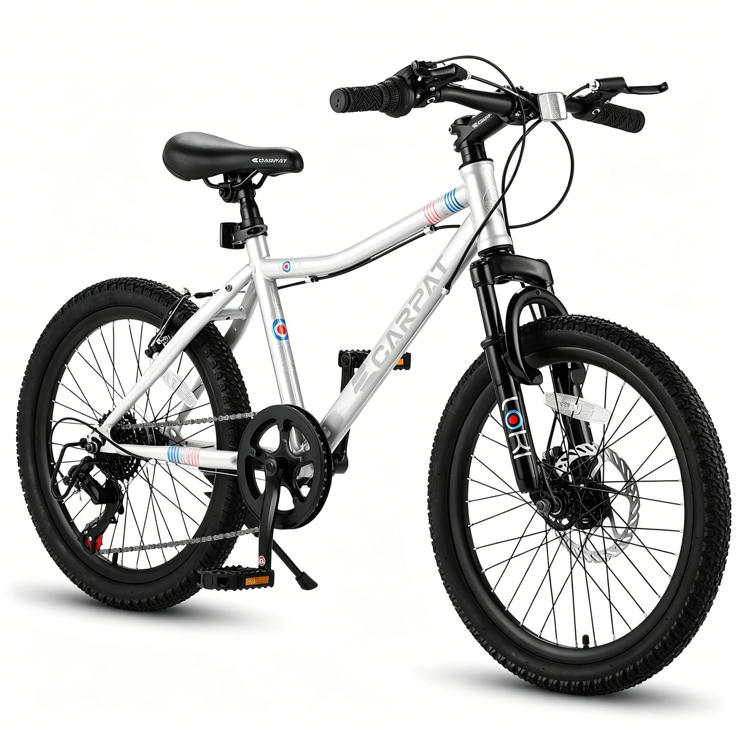 20-Inch Kids 7-Speed Mountain Bike with Front Suspension