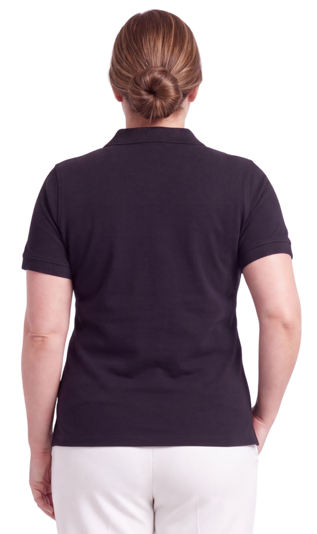 Women’s Relaxed-Fit Pique Knit Golf Polo