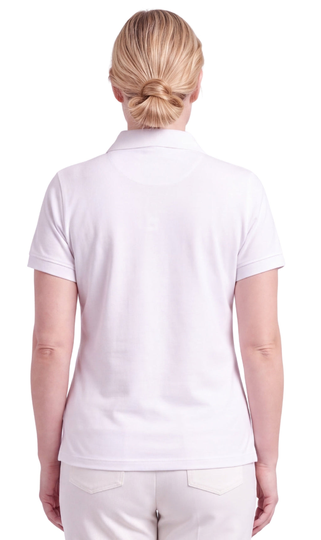 Women’s Relaxed-Fit Pique Knit Golf Polo