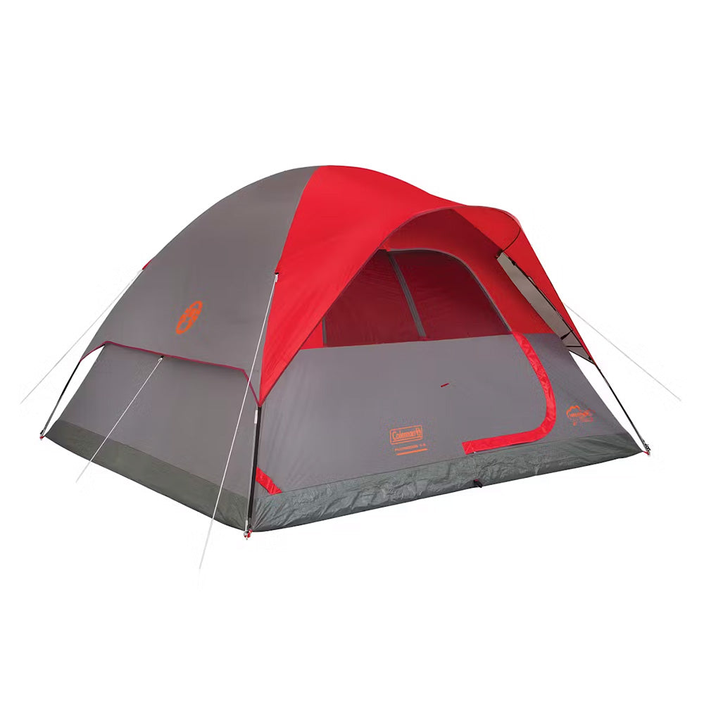 Coleman Flatwoods II 6-Person Dome Camping Tent – Red
