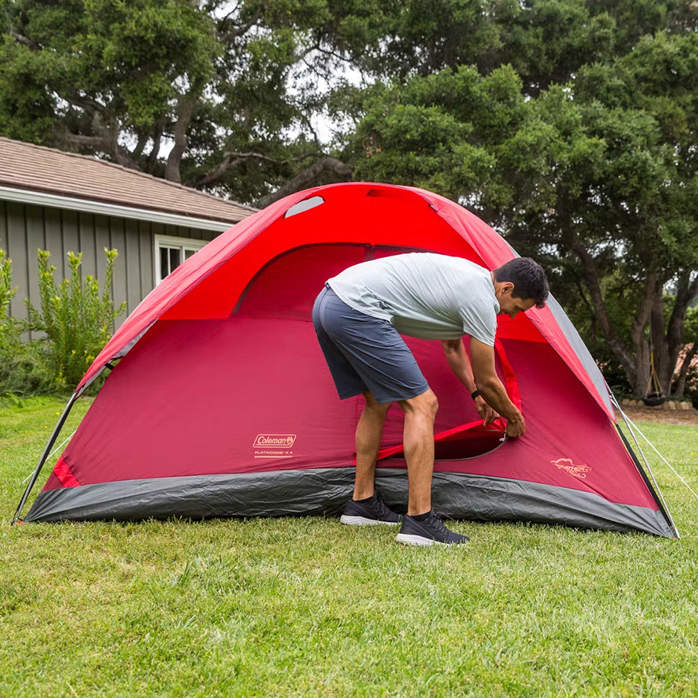 Coleman Flatwoods II 6-Person Dome Camping Tent – Red