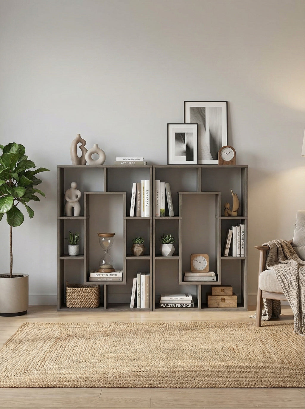 7-Tier Cube Bookshelf for Small Spaces