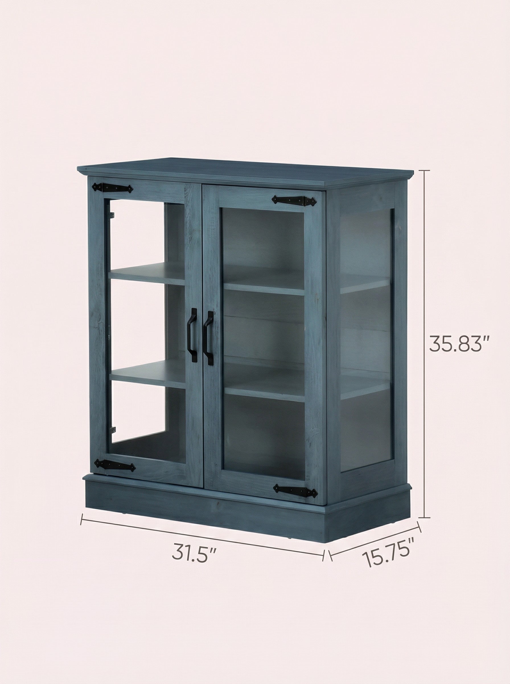 Modern Glass-Door Storage Cabinet