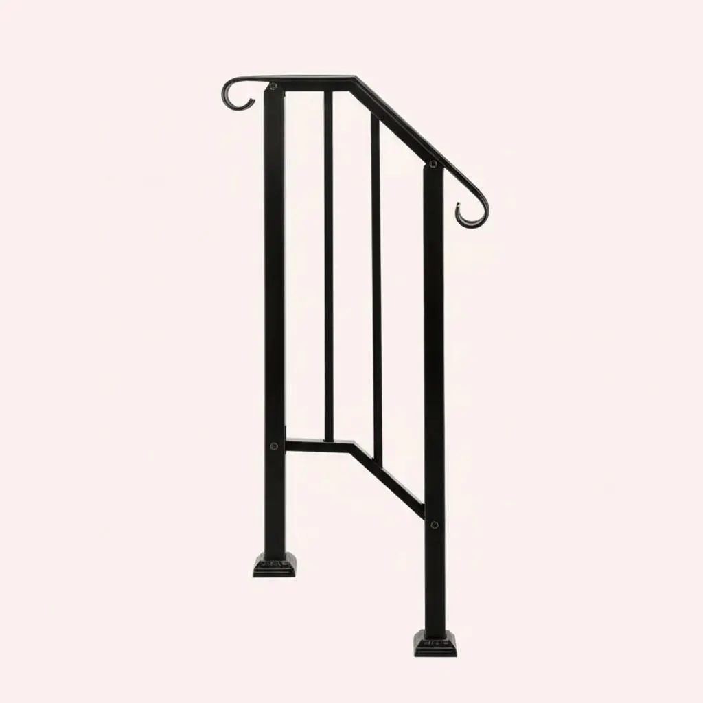 Adjustable Outdoor Stair Handrail for 1–4 Steps