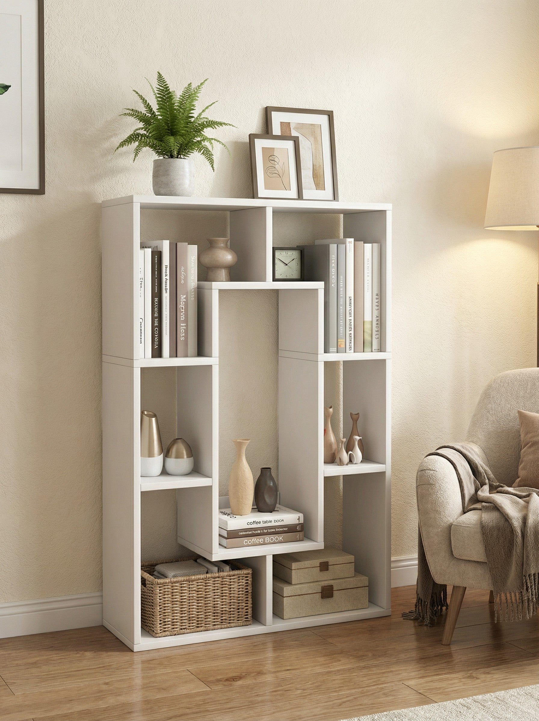7-Tier Cube Bookshelf for Small Spaces