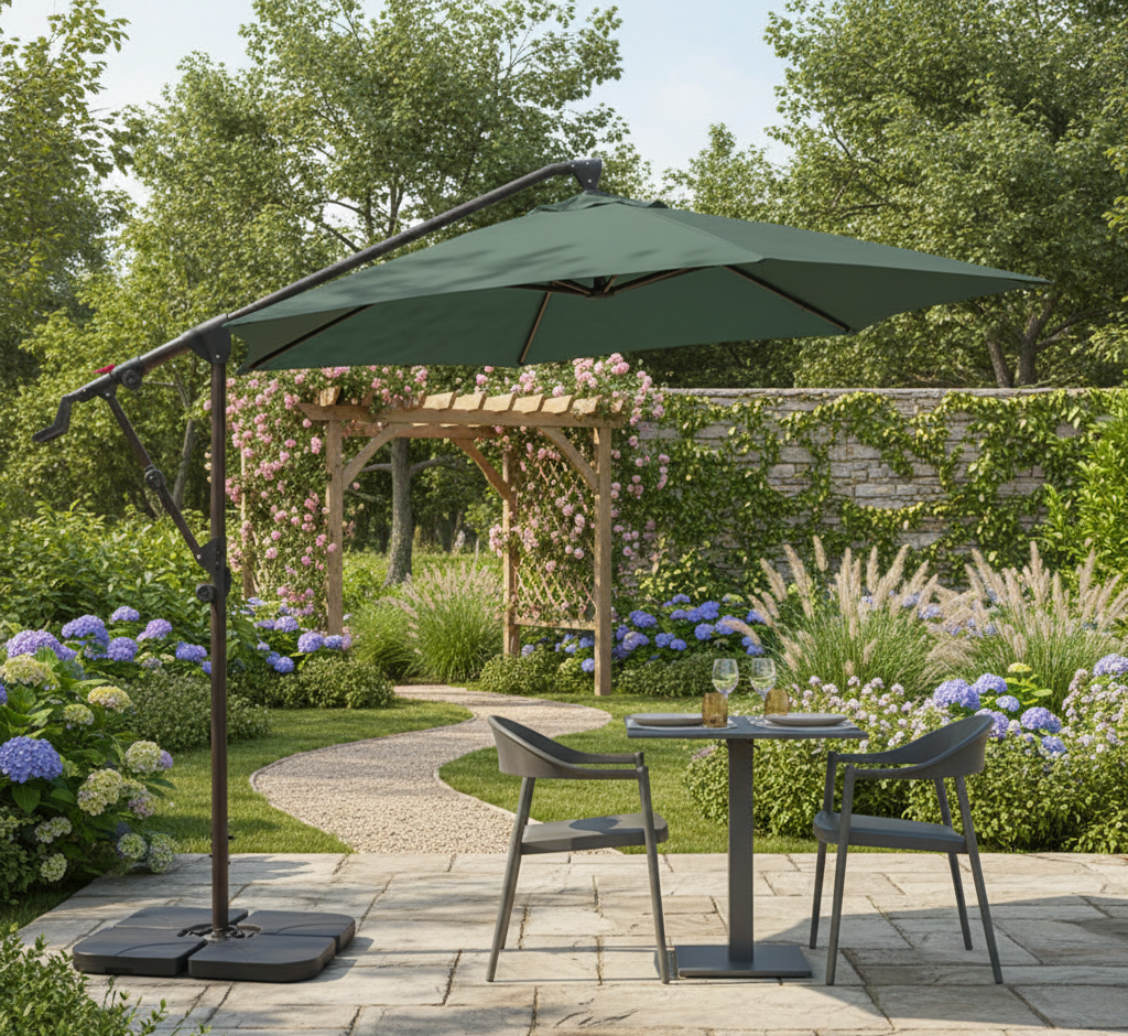 10FT Cantilever Patio Umbrella with Crank