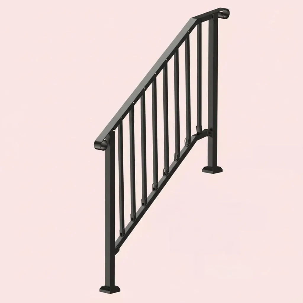 Adjustable Outdoor Stair Handrail for 1–4 Steps