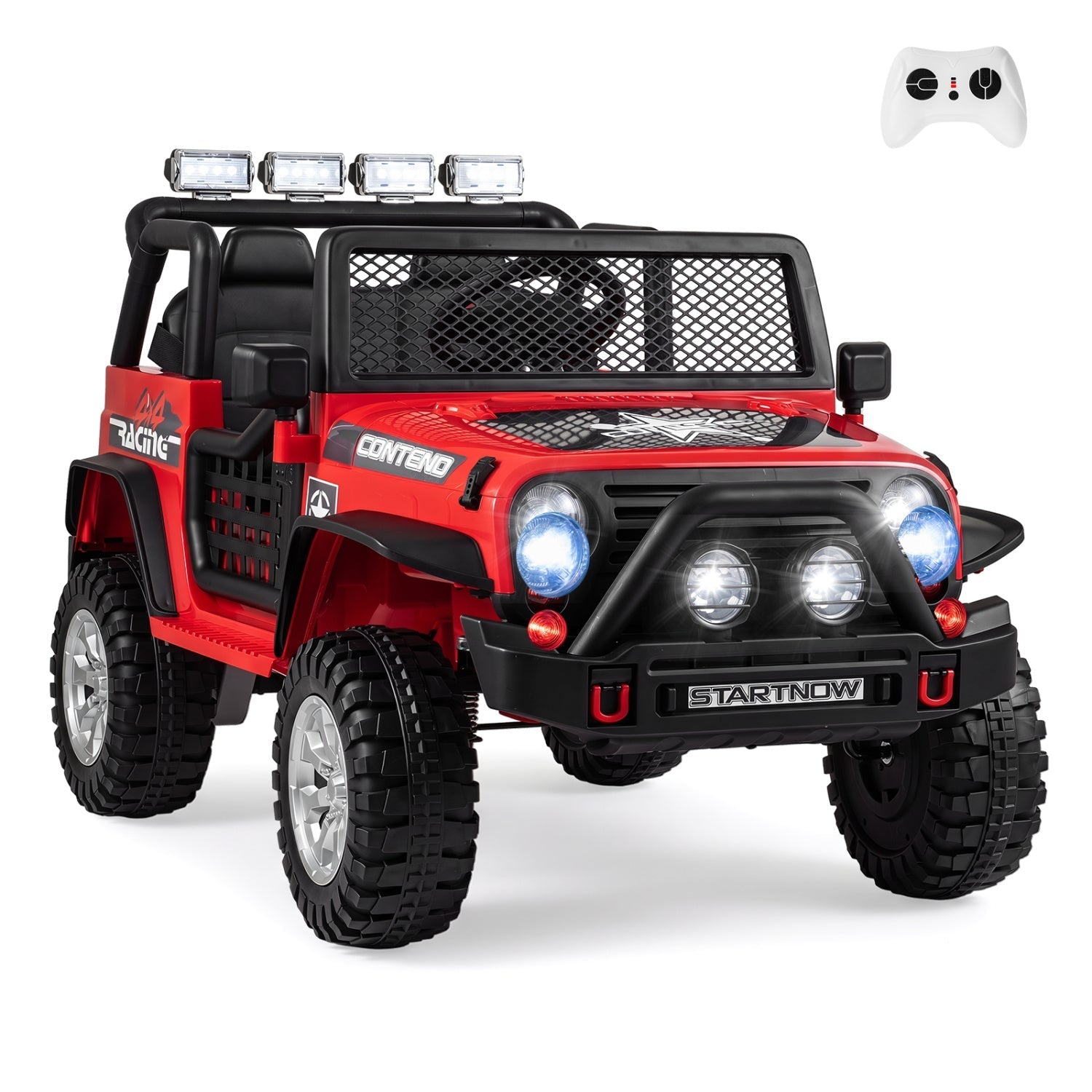 12V Electric 2-Seater Kids Ride-On Car with Remote