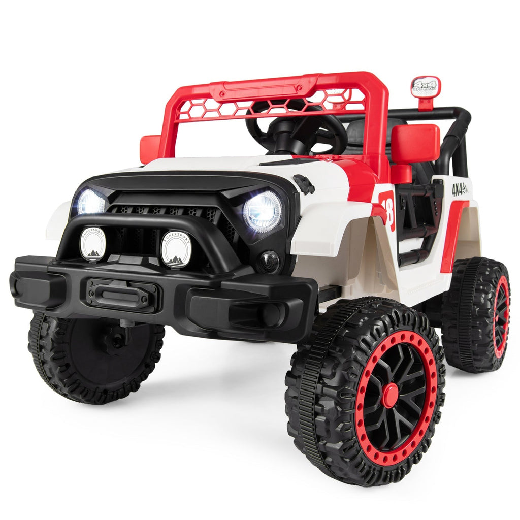 12V Kids Ride-On Truck with Parent Remote – Red or Black