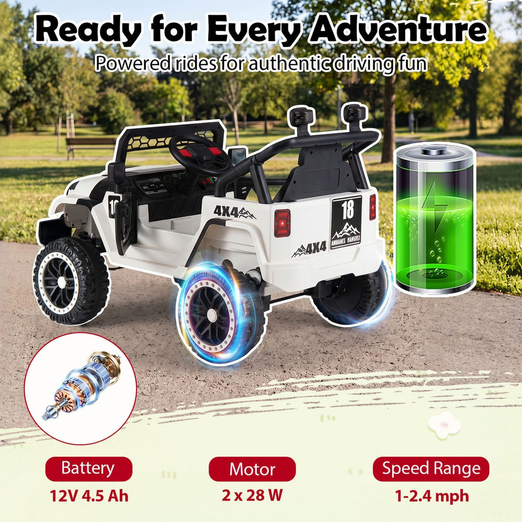 12V Kids Ride-On Truck with Parent Remote – Red or Black