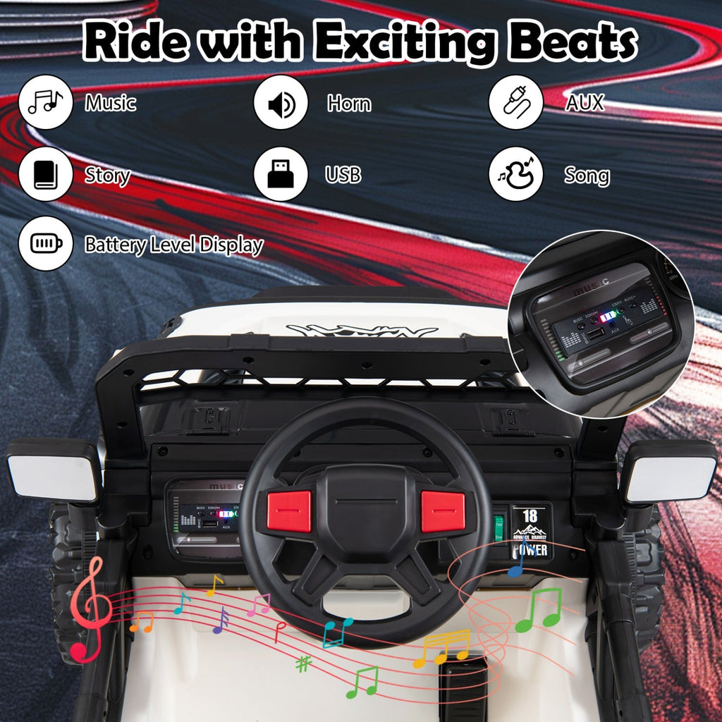 12V Kids Ride-On Truck with Parent Remote – Red or Black