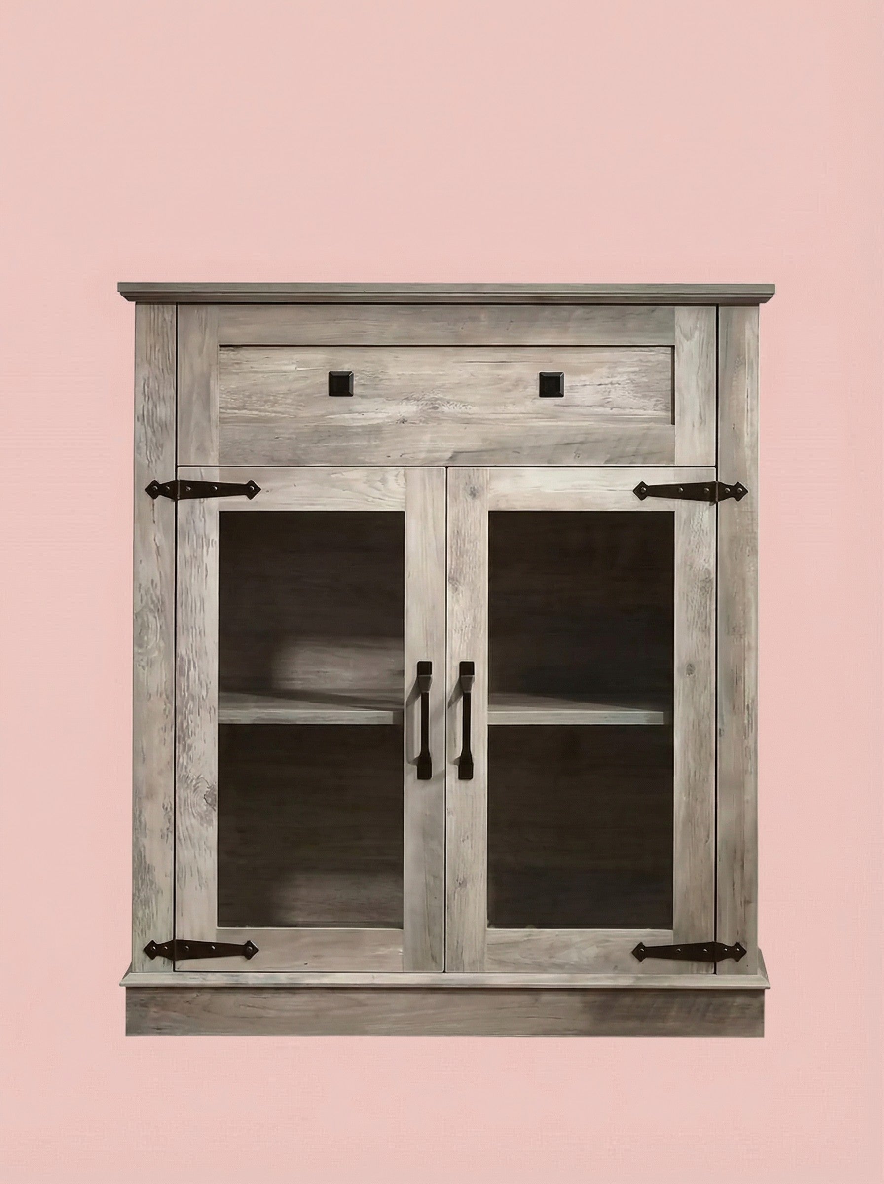 Modern Glass-Door Storage Cabinet