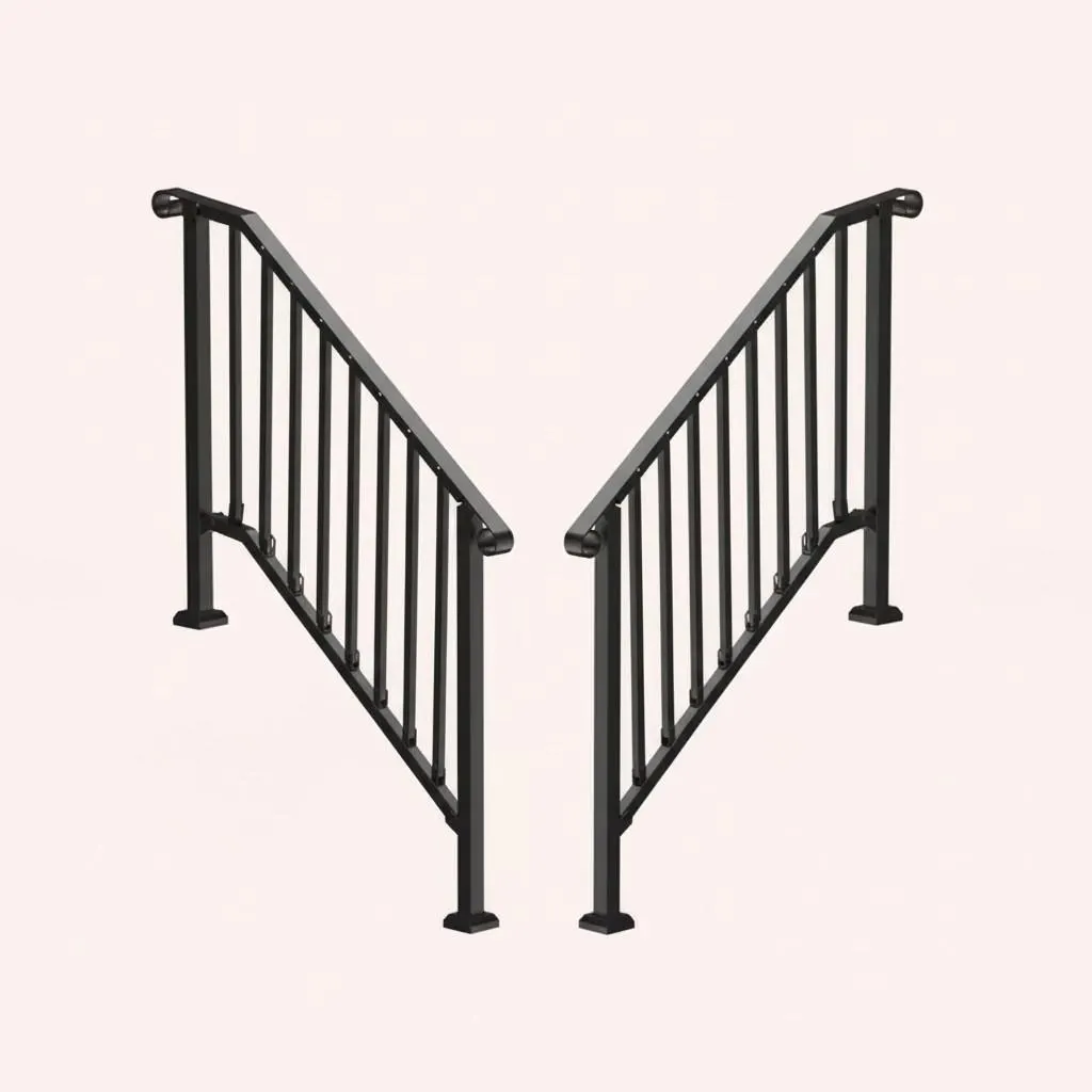 Adjustable Outdoor Stair Handrail for 1–4 Steps
