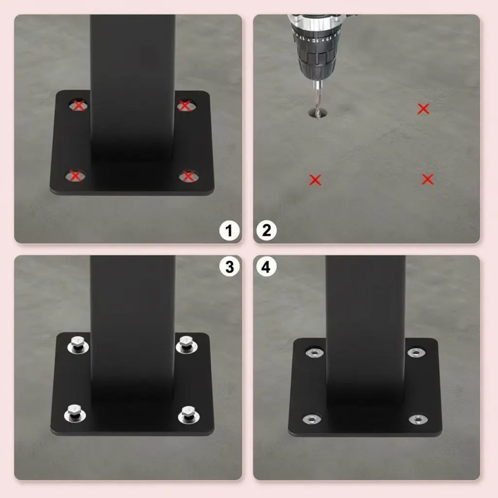 Adjustable Outdoor Stair Handrail for 1–4 Steps