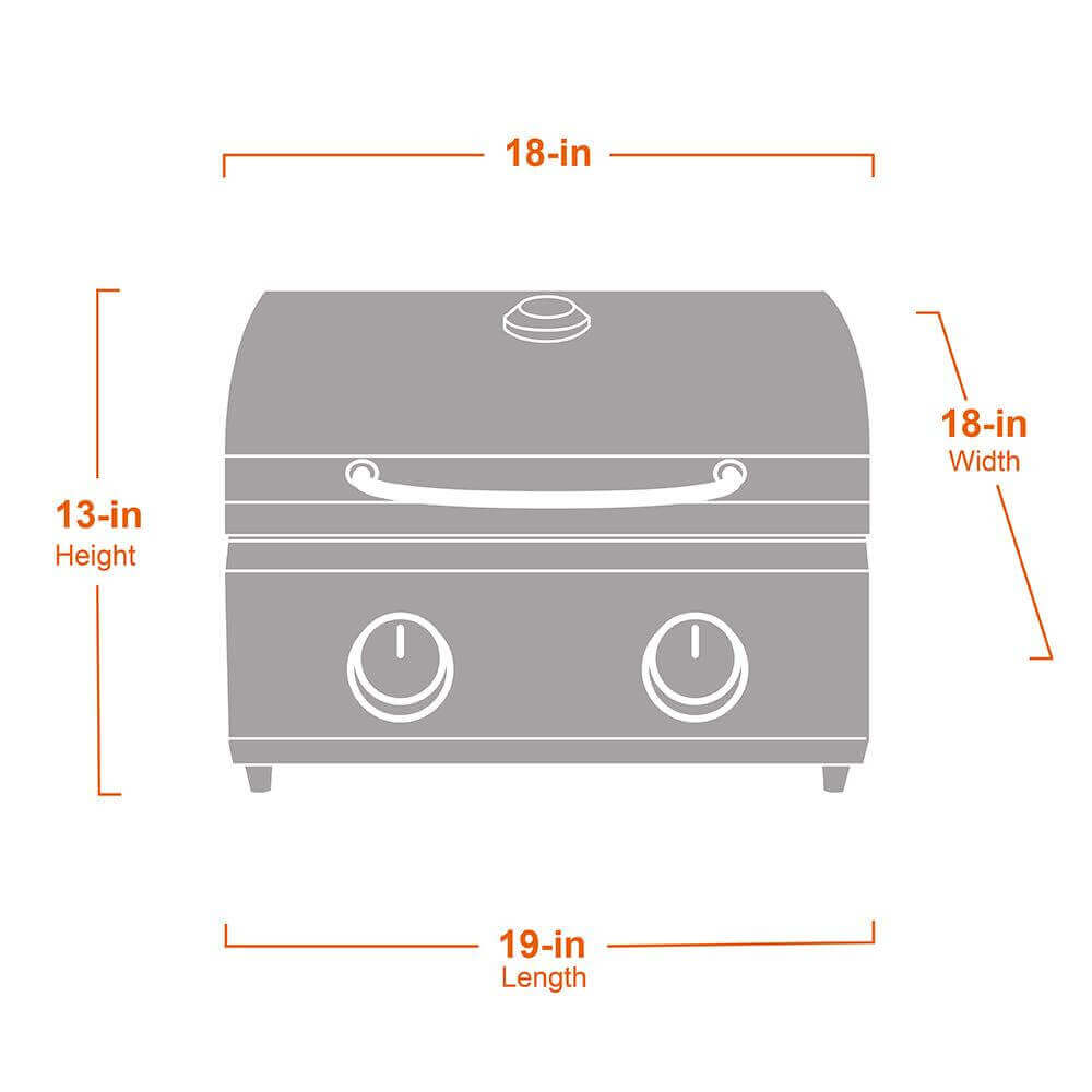 Portable Stainless Steel Tabletop Propane Grill