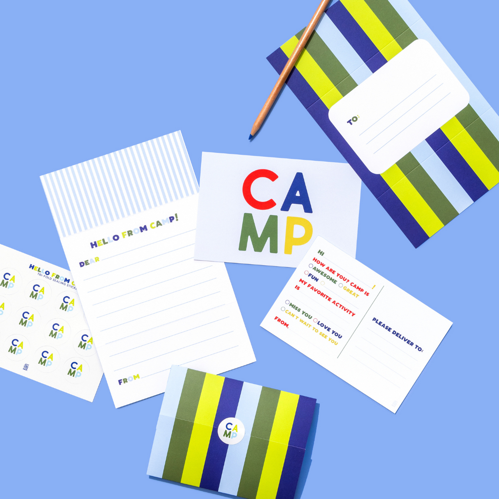Blue Camp Tri-Fold Letter Set