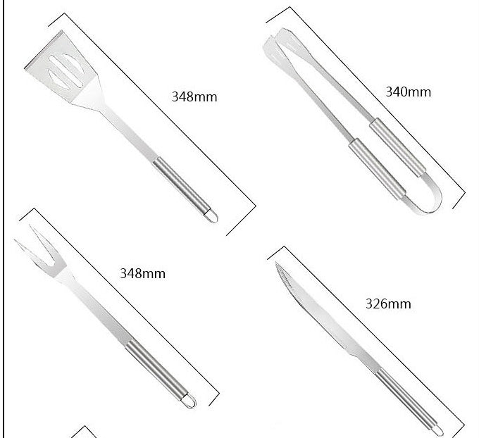 Portable Stainless-Steel BBQ Tool Set – product view 8