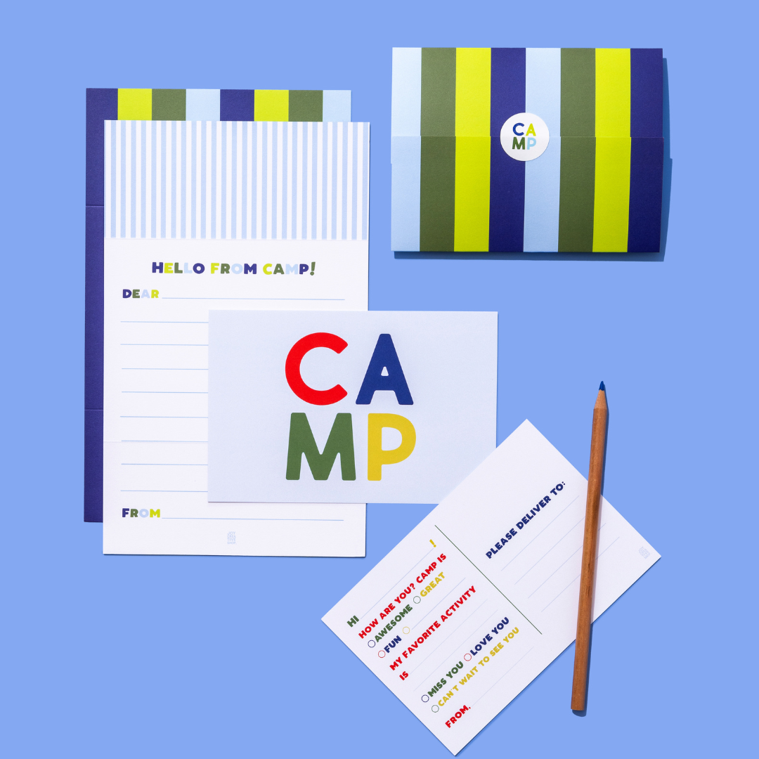 Blue Camp Tri-Fold Letter Set
