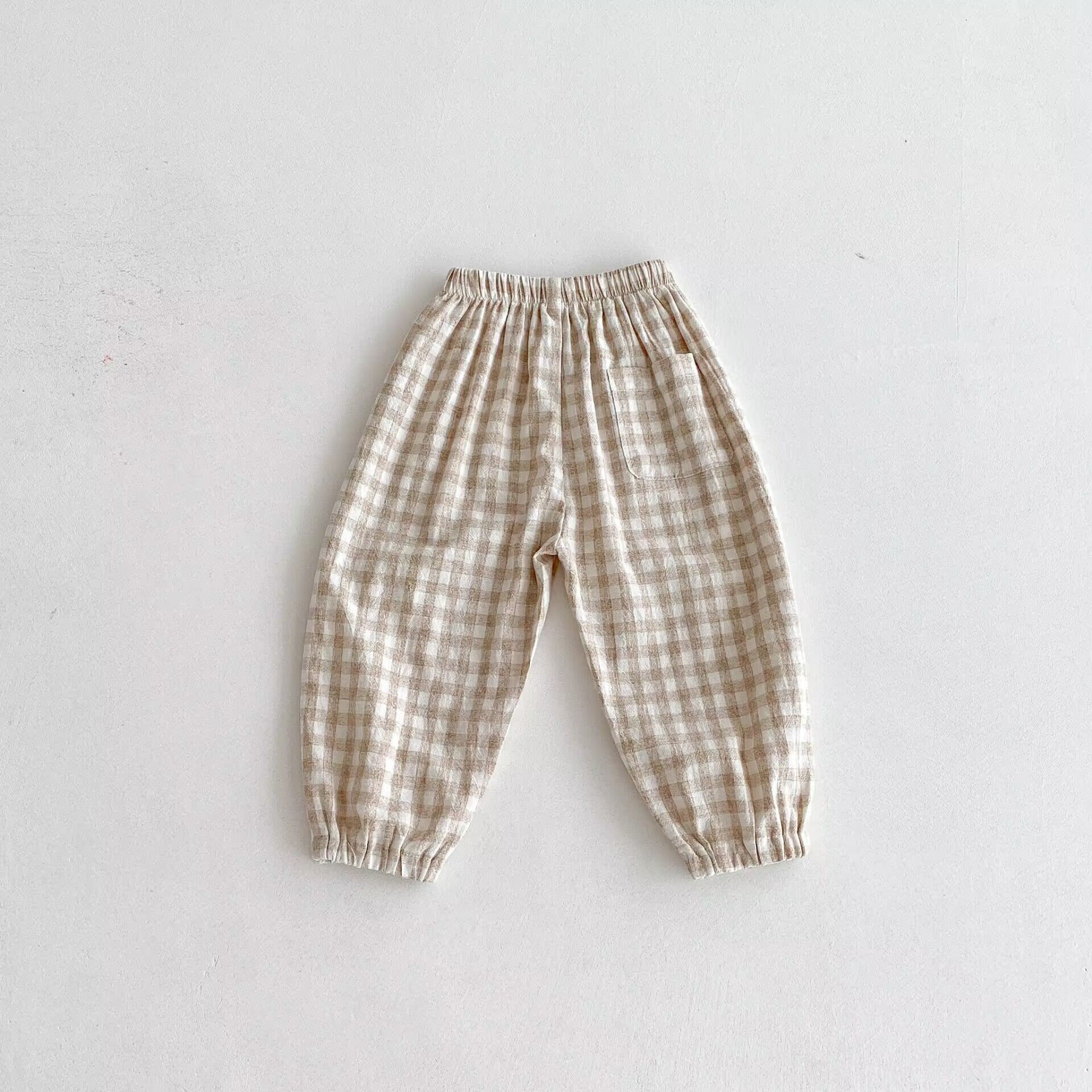 Lightweight Plaid Kids Trousers
