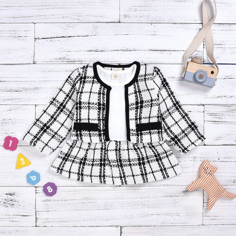 Girls Long-Sleeve Knit Dress Set