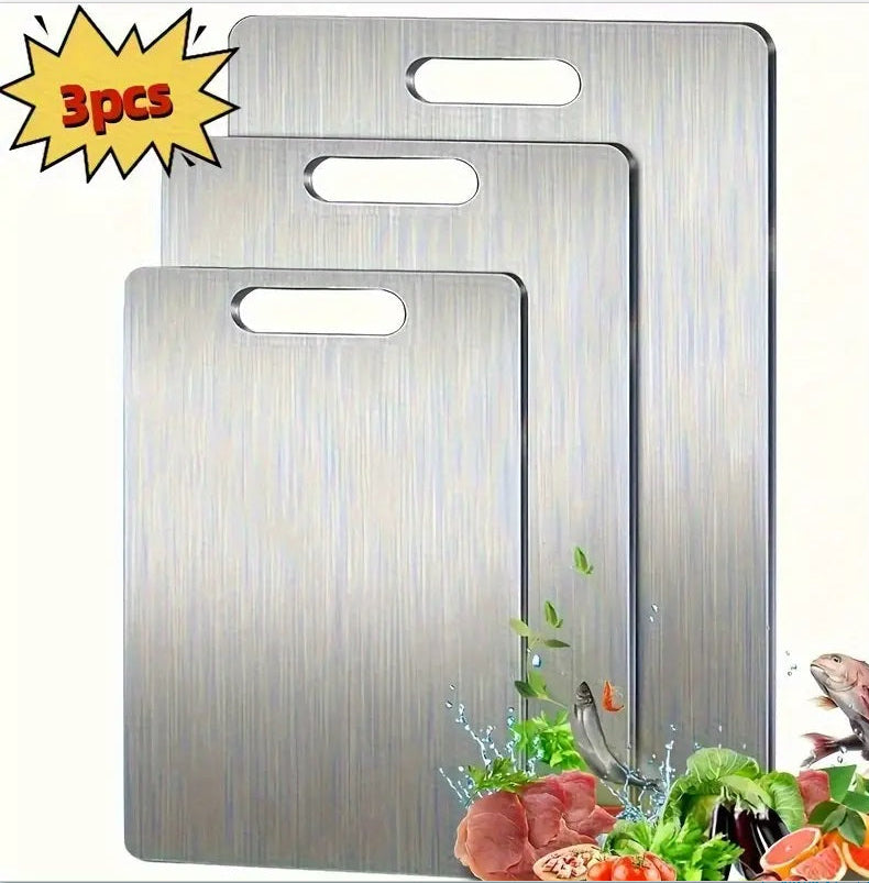 Double-Sided Stainless Steel Cutting Board
