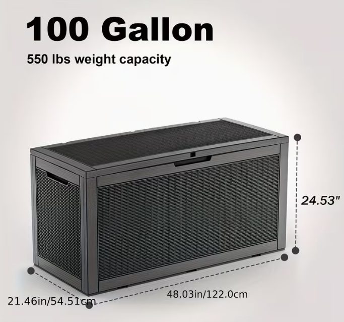 75-Gallon Outdoor Deck Storage Box