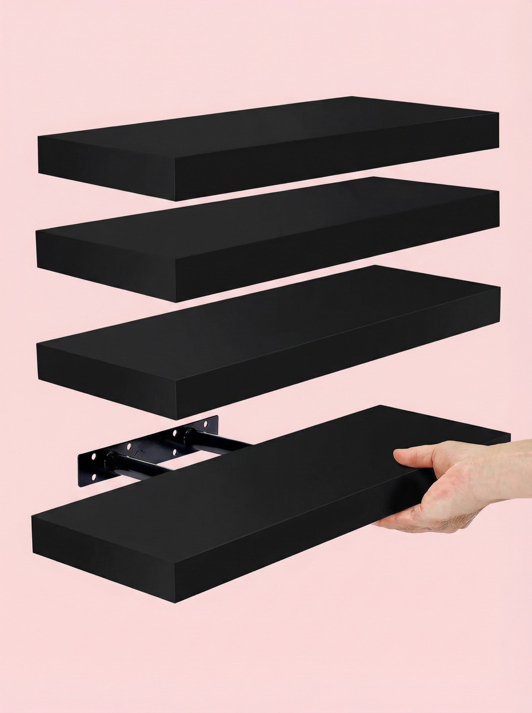 4-Pack 15.8" Floating Wall Shelves