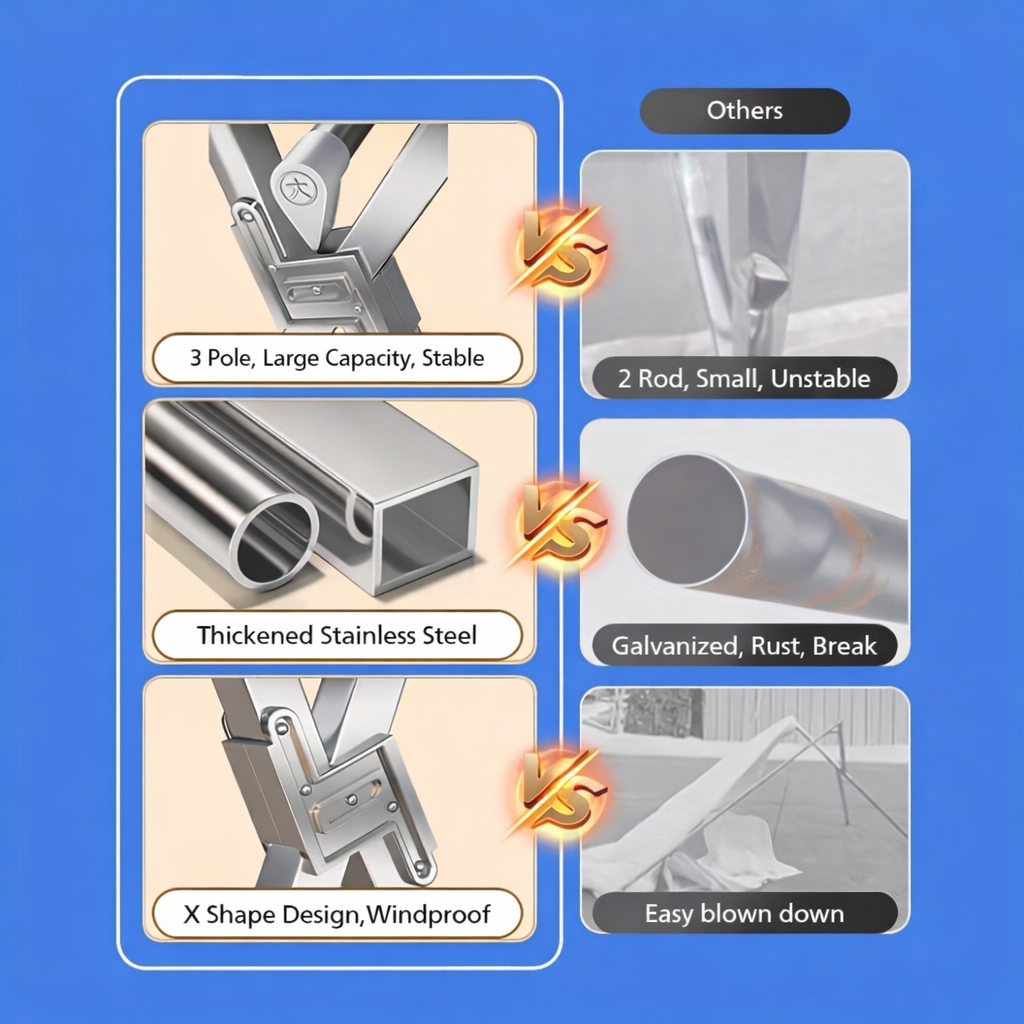 Extendable Folding Laundry Drying Rack