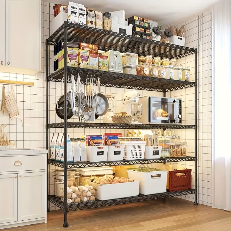 Adjustable Multi-Tier Wire Shelving Rack
