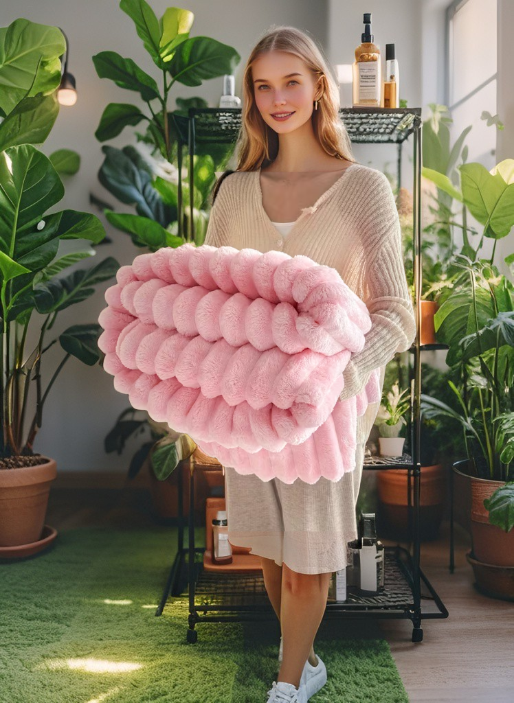 Ultra-Soft Bunny-Plush Throw Blanket