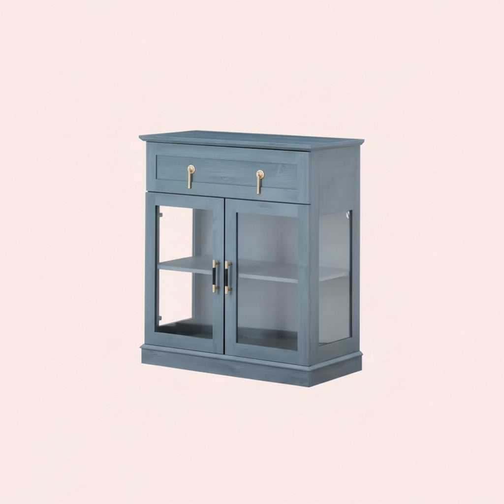 Modern Glass-Door Storage Cabinet