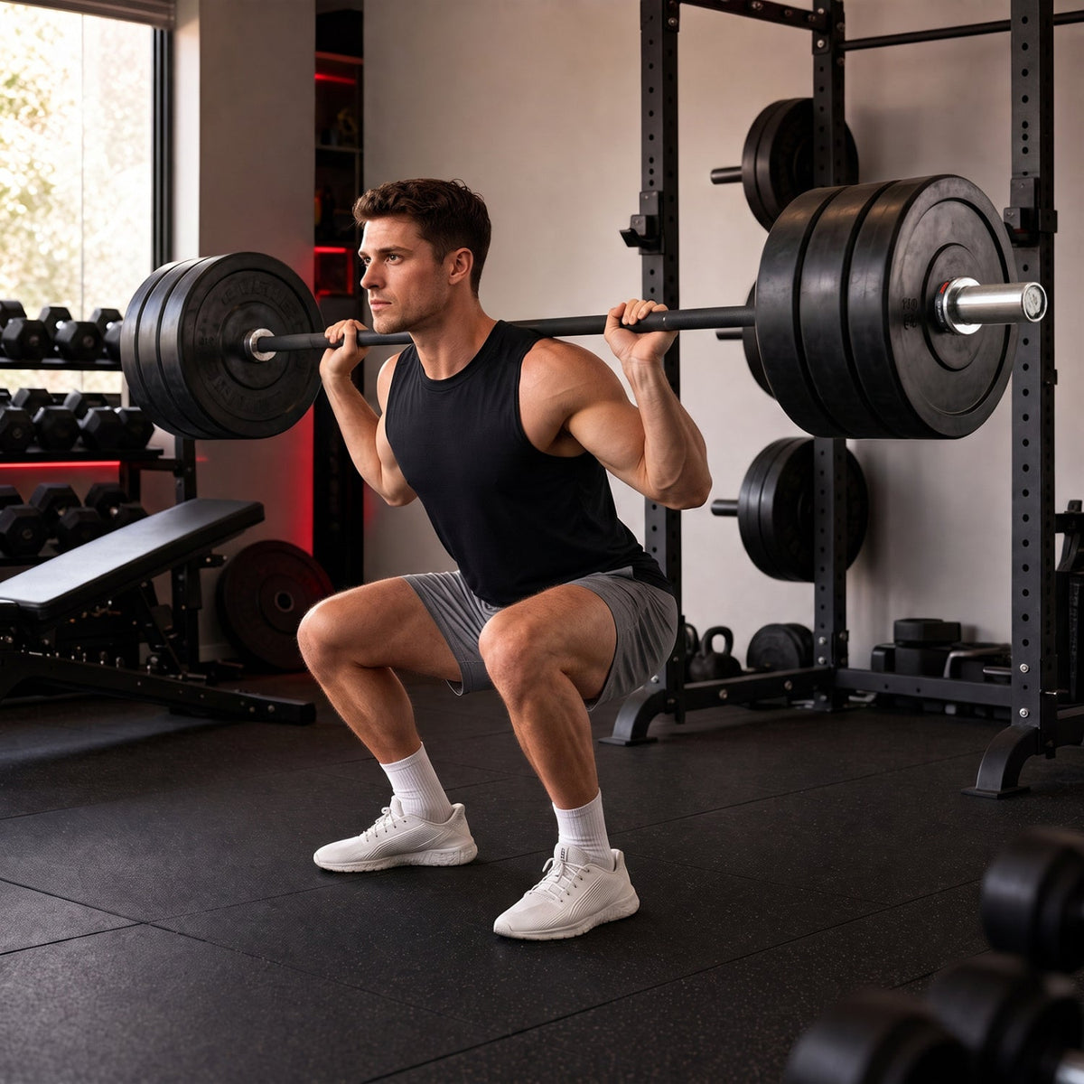 7-Ft Olympic Barbell – 2,000 lb Capacity