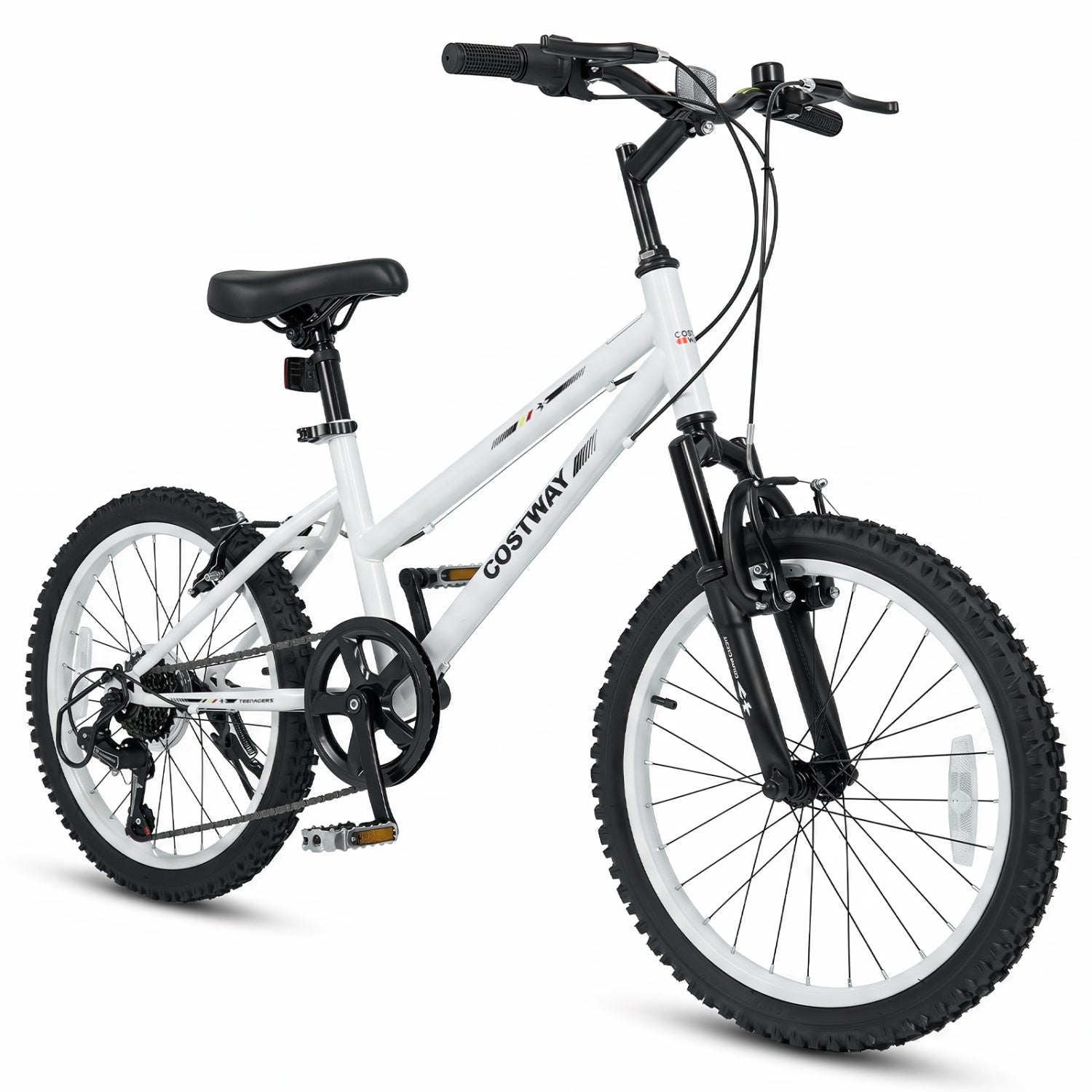 20-Inch Kids 7-Speed Mountain Bike – White or Black
