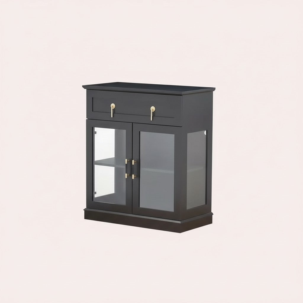 Modern Glass-Door Storage Cabinet