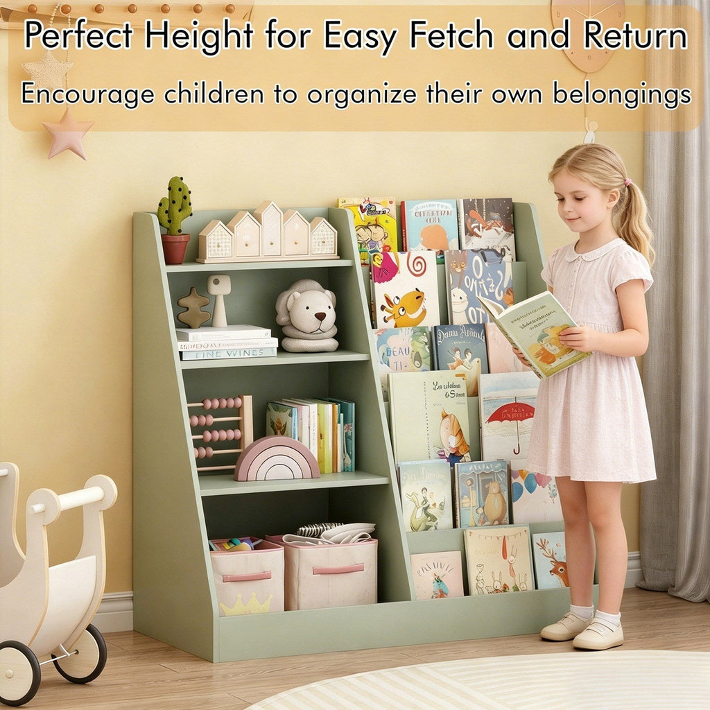 Kids Bookshelf & Toy Storage Organizer – 34.65 in