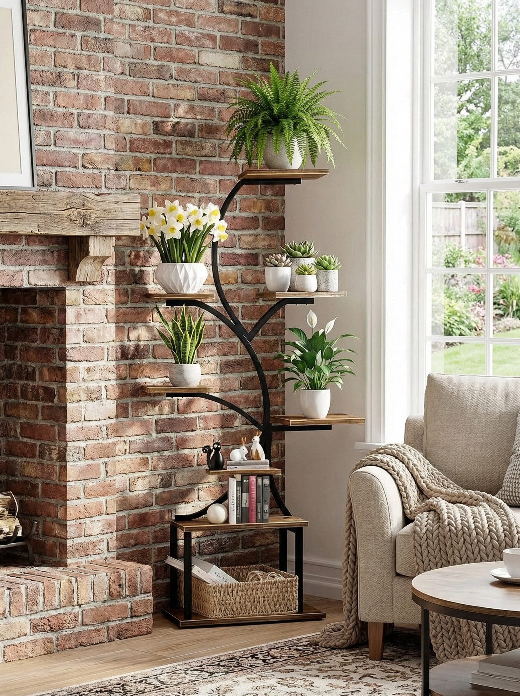 8-Tier Metal Plant Stand with Grow Lights