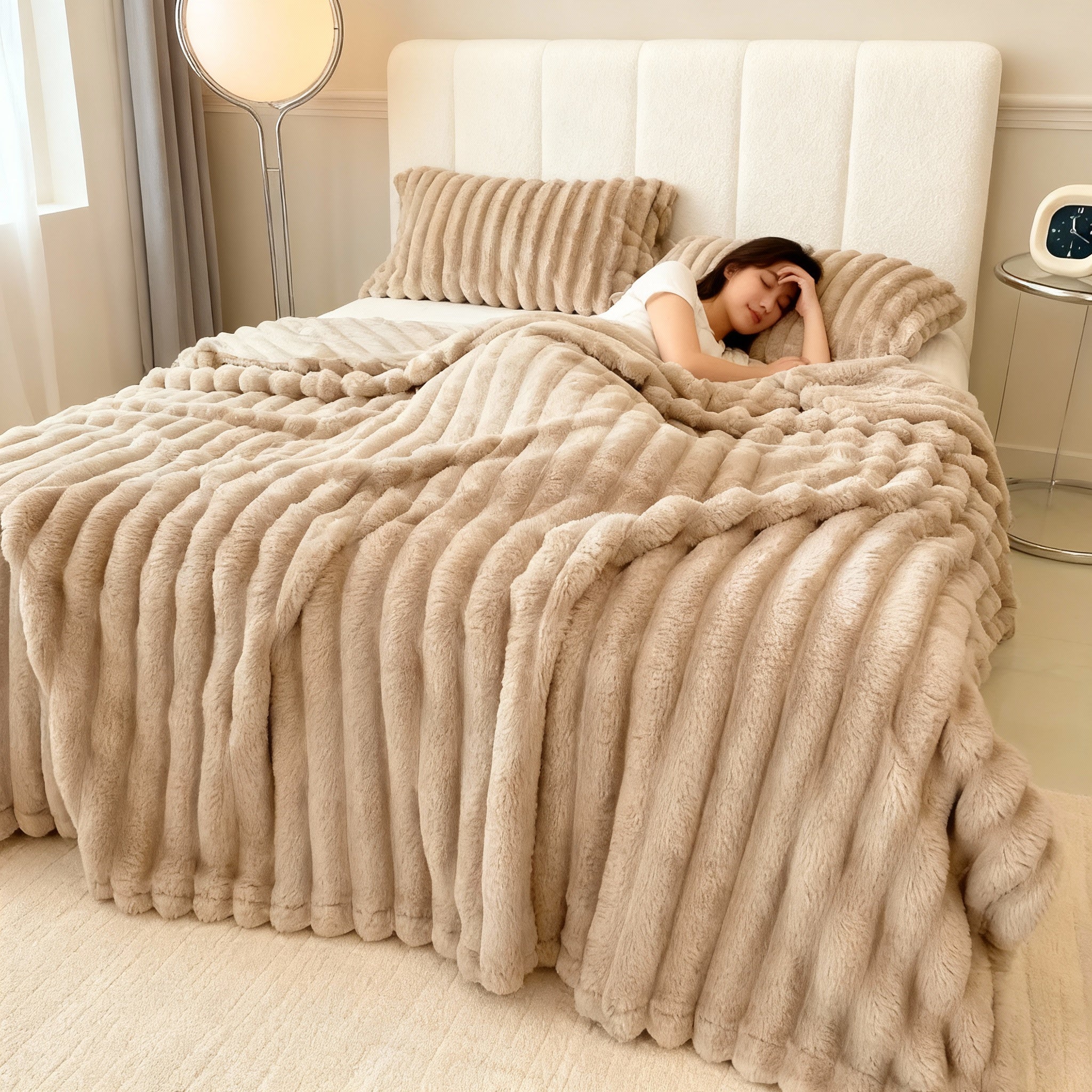 Ultra-Soft Bunny-Plush Throw Blanket