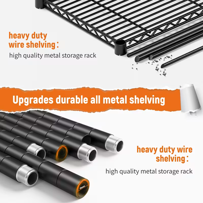 Adjustable Multi-Tier Wire Shelving Rack