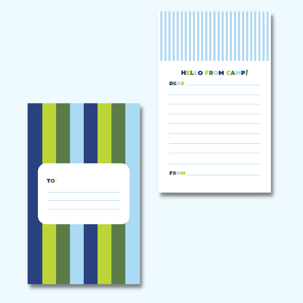 Blue Camp Tri-Fold Letter Set