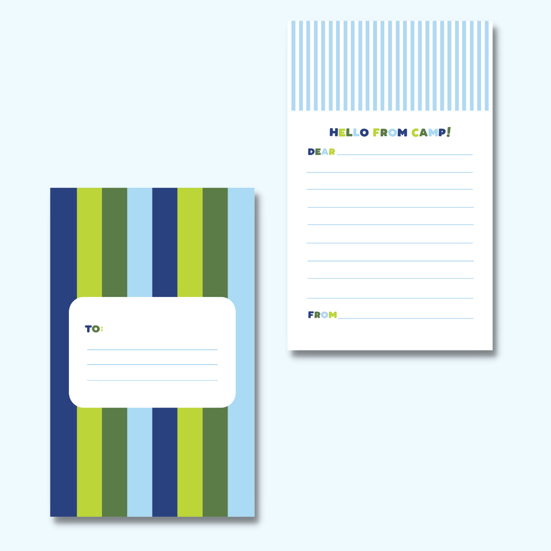 Blue Camp Tri-Fold Letter Set