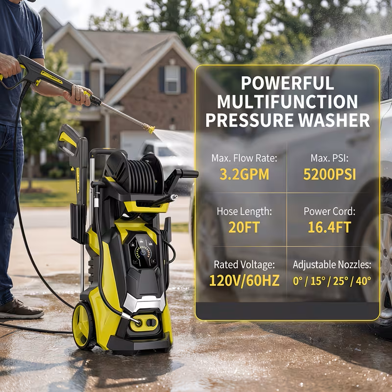 4500 PSI Electric Pressure Washer with Foam Cannon